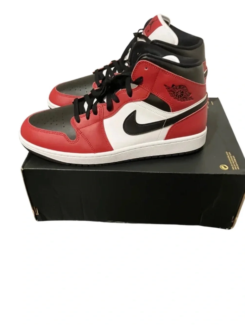 Jordan Men’s High-Top Sneakers in Red, Black & White Size 12 $125